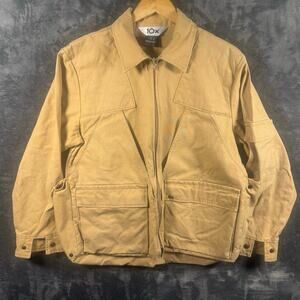 VTG 10X Cotton Canvas Hunting Jacket Men’s Medium Light Brown